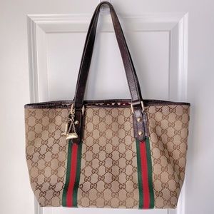 Authentic Vintage Gucci GG Sherry Charm Tote 👜